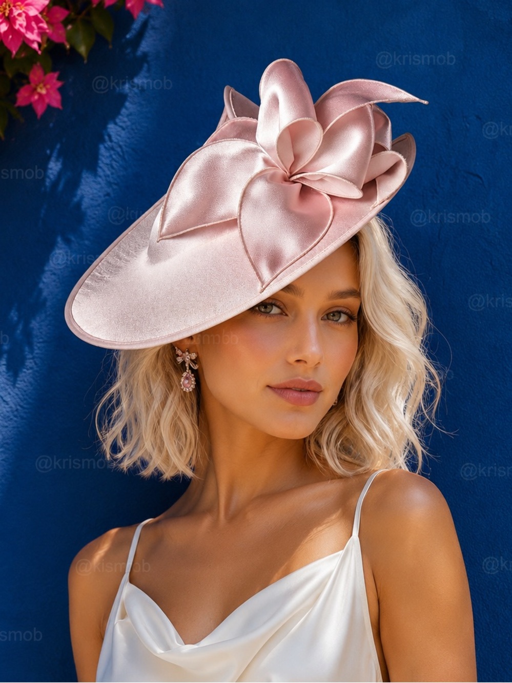 Pink Kentucky Derby & Oaks Fascinator Hat | Floral Bow Headpiece